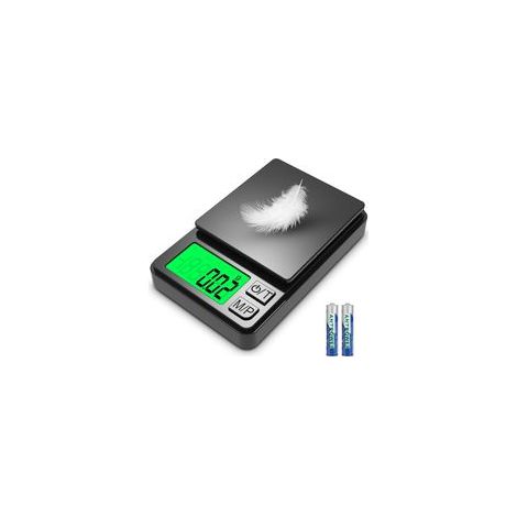 Balance de Précision 500g/0.01g, Mini Balance de Cuisine Portable, avec Affichage LCD et 7 Unités, Fonction Tare, pour ingrédients, cuisine, bijoux, café (1/5)
