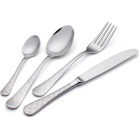 Servizio Set di Posate 24 pezzi in Acciaio Inox Eme Milano Damask