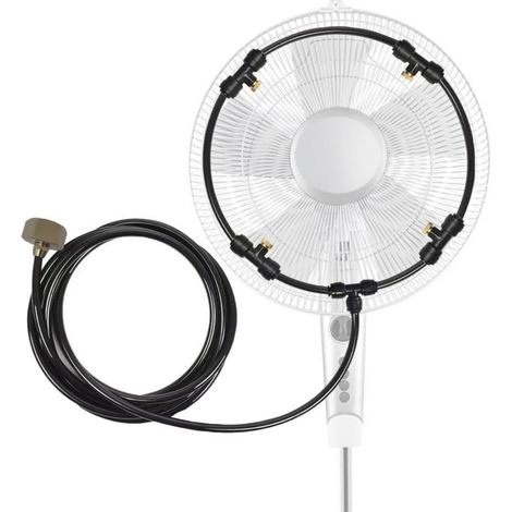 Set De Riego Por Goteo - Manguera De Nebulización De 3 M - 5 Difusores De Latón - Sistema De Baja Presión Para Enfriamiento Y Humidificación - Exterior Jardín (1/5)