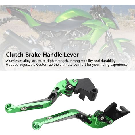 Palanca de embrague ajustable de aluminio para motocicleta, 6 velocidades - Maneta de freno plegable para Z250 250 2013-2021 - Kit de 2 piezas (1/5)