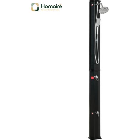HOMAIRE Solardusche 35L pour camping et piscine avec robinet et douchette pluie noir