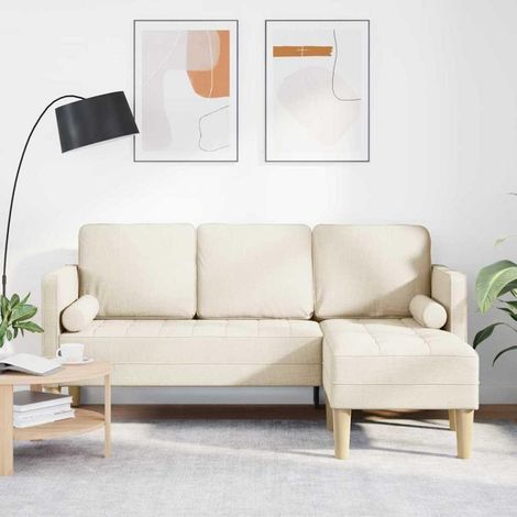 Ecksofa L-Form Sofa Set Leinen 173x131cm Stoff L-Sofa (1/5)