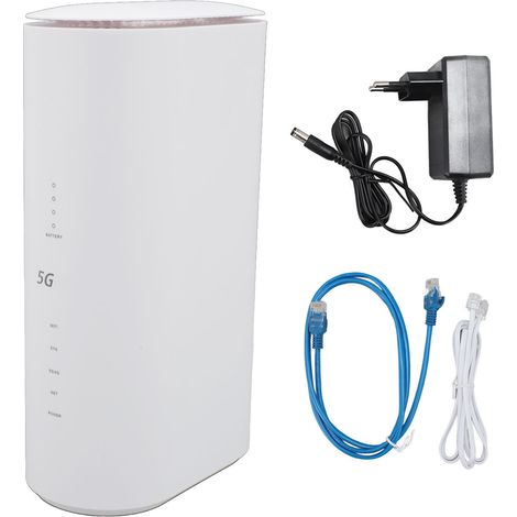 Routeur 5G Routeur CPE WiFi 6 double bande Gigabit Ethernet 2,4 G 5,8 G 8 antennes à gain élevé Routeur MIMO 4x4 avec emplacement pour carte SIM 100-240 V prise UE (1/5)