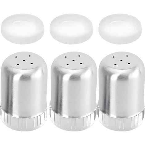 Pequeños frascos plegables y a prueba de fugas de acero inoxidable para especias, perfectos para guardar sal y pimienta. (1/5)