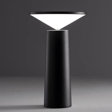 Lampe de table sans fil, lampe de table LED à piles, tactile, à intensité variable, lampe de chevet cylindrique rechargeable par USB sans fil, 3 modes d'éclairage, pour restaurant, chambre, bar, extér (1/5)