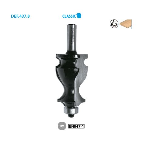 Leman - Mèche pour moulures décoratives + guide D.27 x 40 mm queue 8 mm (1/2)