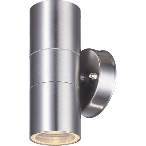 Lampe exterieure LED, faisceau dessous/dessus,rond, culot G10 IP54, inox