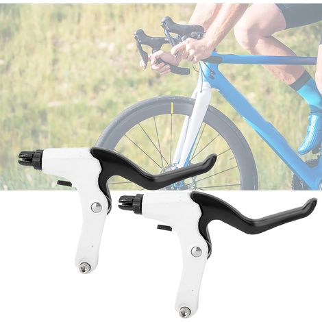 Paar Fahrradbremshebelgriffe aus Aluminiumlegierung, weiß (1/5)