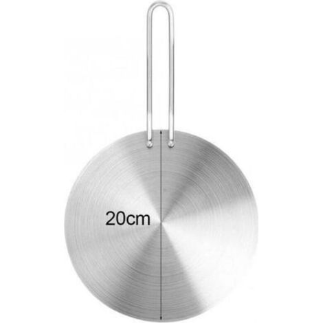 Plaque de conduction de chaleur pour cuisinière à induction, adaptateur pour cuisinière à induction, radiateur à poignée amovible(20cm) 20cm) (1/4)