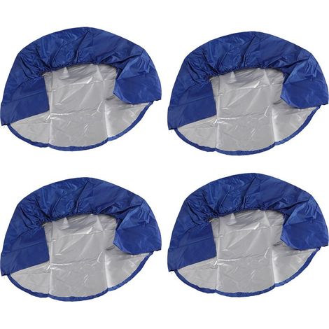 Housses de roues bleues 32 pouces pour camping-car, camion, voiture, remorque (lot de 4) (1/5)