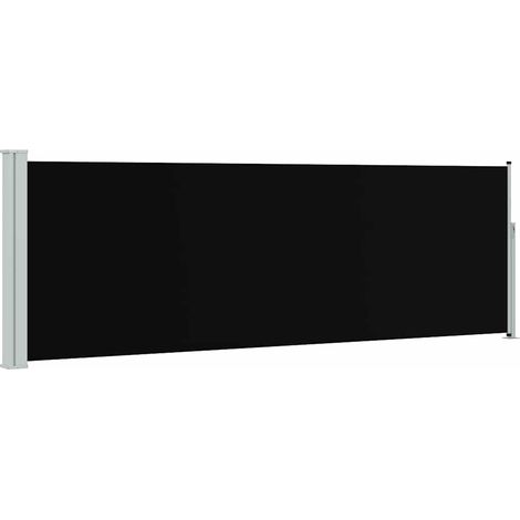 vidaXL Toldo lateral retráctil de jardín negro 100x314 cm (1/2)
