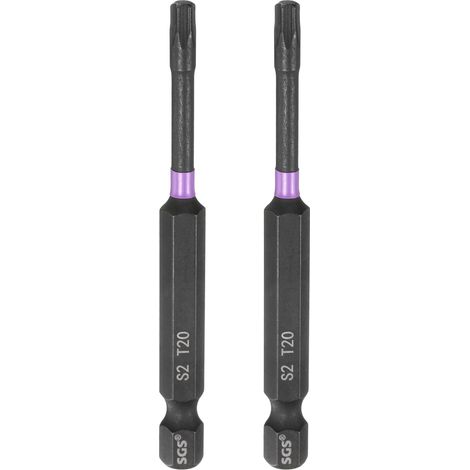 2Pcs Embouts De Tournevis À Tête Torx T20 1/4" Hexagonal Long (1/5)
