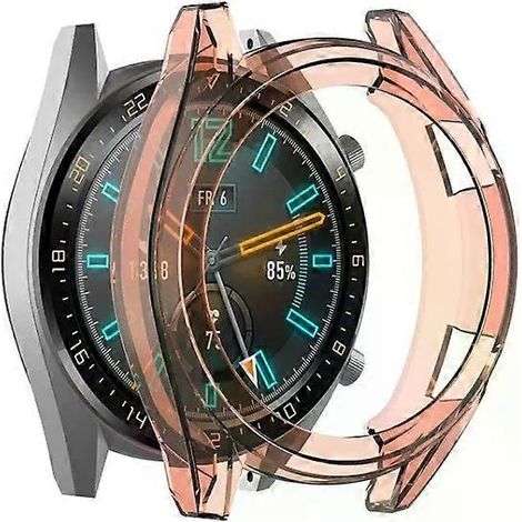Coque en TPU transparente pour Huawei GT 46 mm - Disponible en noir et orange transparent (1/3)