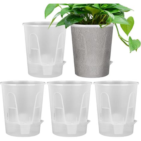 Blumentopf 5 teiliges Set Pflanzentöpfe mit Untersetzer