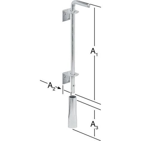 Blocco del pavimento 400x65x150 con tubo e 2 angoli