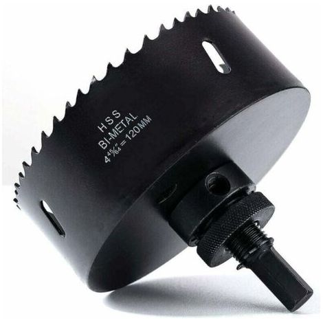 Scie Cloche Bi-Métal 120 mm, M42 HSS Bimétallique Scie Trèpan avec Foret de Centrage pour Robuste Perceuse à Percer Guazhni (1/5)