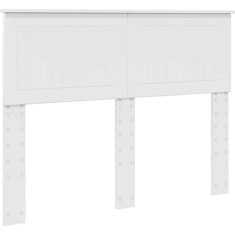 Tête de lit Blanc Brillant 135 cm Bois d'ingénierie (1/5)