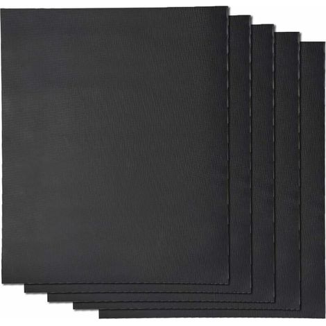 Tapis de cuisson barbecue x5  Set de 5 Tapis de grillade XL 50x40 cm anti-adhérent réutilisable  Feuilles pour Four gaz électrique bbq charbon bois micro-ondes en silicone