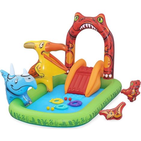 Aire De Jeux Aquatiques Jurassic Splash Piscine Extérieure Gonflable Pour Enfants 53160 (1/5)