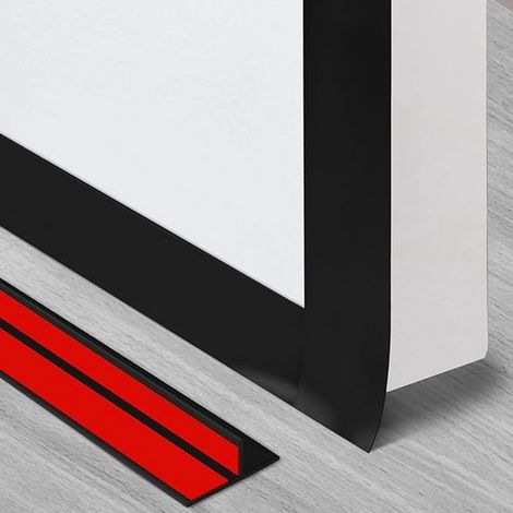 Burlete en forma de T para puertas y ventanas - autoadhesivo - 6 m - negro - TPE (1/5)