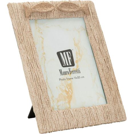 Cornice portafoto in resina beige, 21x2,8x26,5 cm – Sand (1/5)