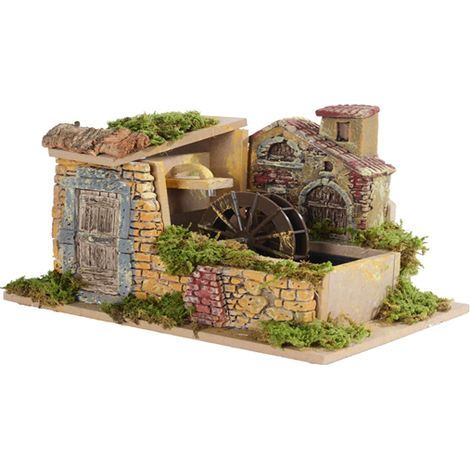 Mulino Acqua per Presepe 27 cm Multicolore Peraga Christmas