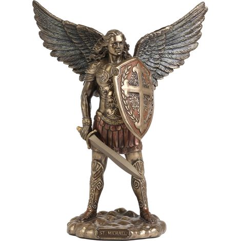 Signes Grimalt Figura Diosa Figuras San Miguel Arcangel Bronce Dorado 9x14x20cm 34488