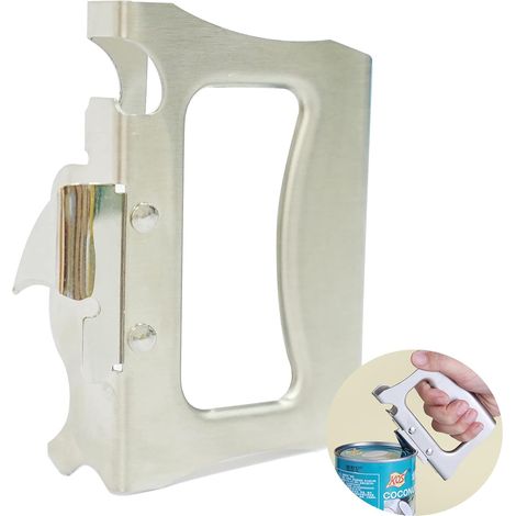 Ouvre bouteille manuel pour camping en acier inoxydable décapsuleur portable pour bière et sodas accessoire pour activités extérieures (1/5)