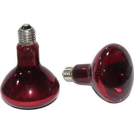 Lot de 2 ampoules chauffantes infrarouges 100 W pour reptiles, amphibiens et tortues. (1/4)