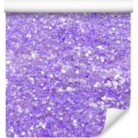 Papier peint à paillettes lavande, violet, bleu et blanc 50x1000 cm (1/5)