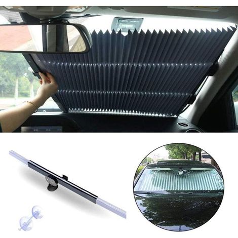 Automatischer, einziehbarer Sonnenschutz für Autos, faltbarer UV-Schutz für Pkw, SUV, LKW, fast alle Fahrzeuge (46 cm hinteres Getriebe)