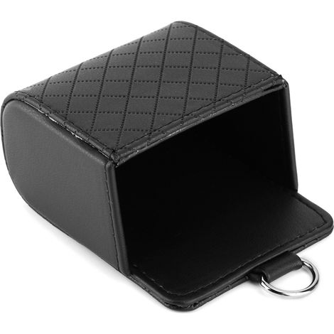 Porte-objet Organisateur pour Bouche d'aération Voiture, Pochette de Rangement avec Support Téléphone, Noir (1/5)