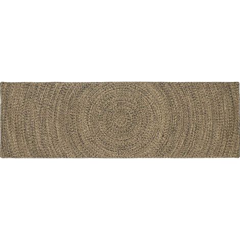 Area Rugs Natural and Black 80 x 200 cm Jute vidaXL
