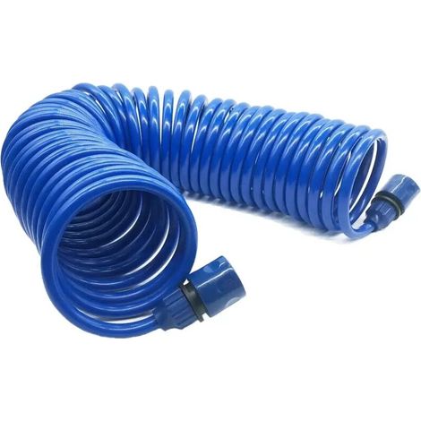Tuyau d'arrosage extensible et rétractable en EVA (jaune, 10 m) - Tuyau d'arrosage portable à ressort pour laver la voiture et arroser les fleurs et la pelouse - Tuyau magique spiralé