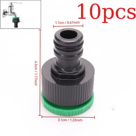 (B 10PCS) Raccord rapide pour tuyau d'arrosage en plastique 4/7 mm - 8/11 mm, adaptateur d'irrigation, outils d'irrigation goutte à goutte (1/5)
