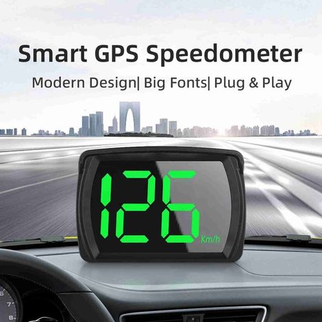 Affichage haute GPS grand écran HD vitesse précise voiture HUD Plug and Play (1/5)