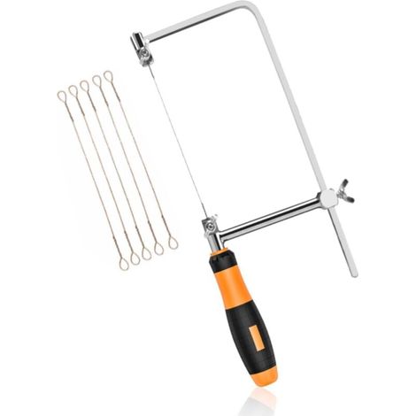 Scie à Chantourner, Scie à Chantourner Polyvalente Scies à Métaux Haute Résistance avec Lames de Rechange de 15 Cm pour le Travail du Bois (L) (1/5)