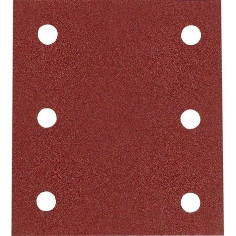 Schleifpapier für Holz/Metall, 115 x 101 mm, rechteckiges Format (10 Blatt, Körnung 80) (1/5)