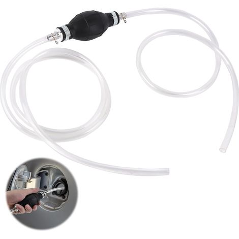 Pompe a Eau Manuelle, Pompe Essence avec 2M de Tuyau et 2 Colliers de Serrage, Pompe Manuelle Carburant pour Transfert Essence, Huile, Diesel et Carburant (1/5)
