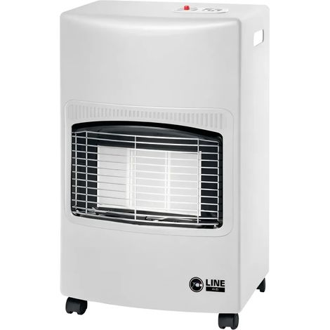 Stufa a Infrarossi Gas 4200W GPL Portatile con Ruote Bianco per Interni