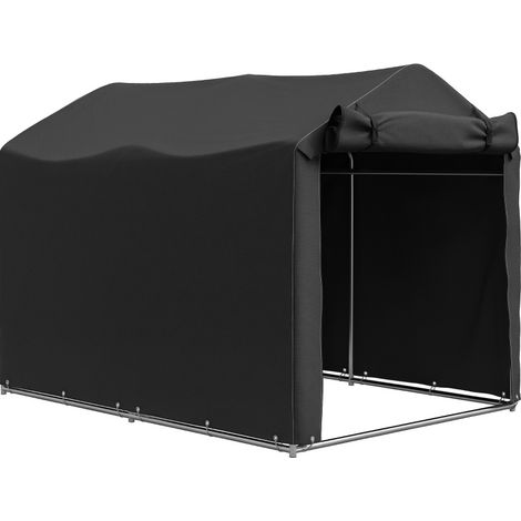 Tenda garage impermeabile con porta 220 x 157 x 165 cm nera HOMVRA (1/5)