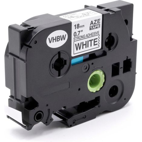 vhbw Label Tape compatible with Brother P-Touch 2460, 2470, 2480, 2500PC, 2600, 2610 Label Printer 18mm Black on White, Extra Strong (1/2)
