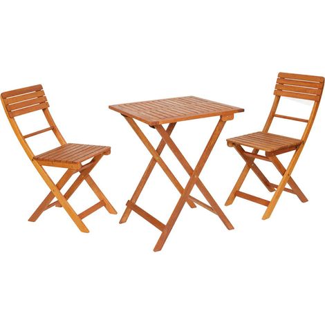 SenS-Line Bistro-Set Bela - Eukalyptusholz - Klappstühle & -tisch