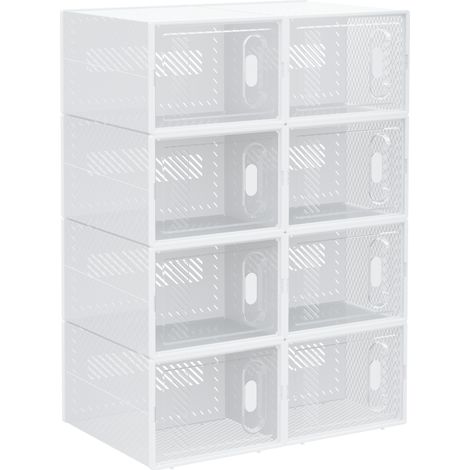 Scarpiera modulare in plastica trasparente con 8 scomparti 25 x 35 x 19 cm HOMVRA (1/5)