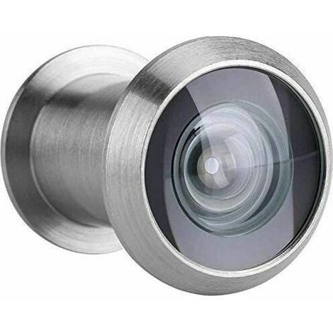 Visionneuse de Porte Judas pour Porte D'entrée Sécurité Grand Angle de 220 Degrés avec Cache de Protection de Haute Résistance(Brushed Silver) (1/5)