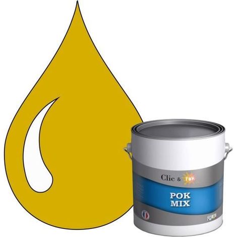 Peinture d'Accroche et Finition 2 en 1 - POK - Jaune Genêt - Acrylique Satinée - 3L - Intérieur (1/4)