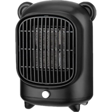 Low-energy ceramic heater, portable electric ceramic heater, home/office (black) (1/5)