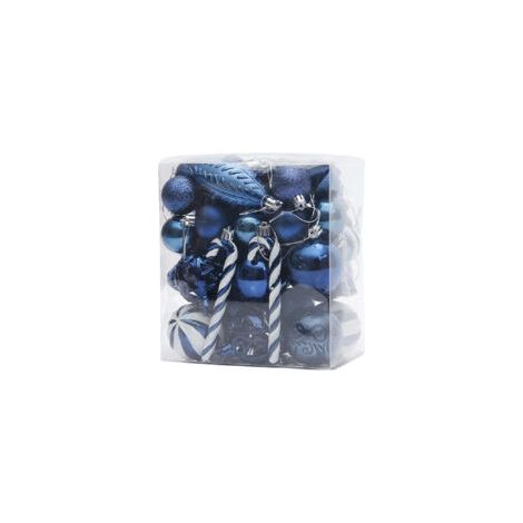 Set aus bruchsicheren, transparenten, dekorativen Weihnachtskugeln aus Kunststoff für Weihnachtsbaumschmuck und Hochzeitsfeiern - Crezuo