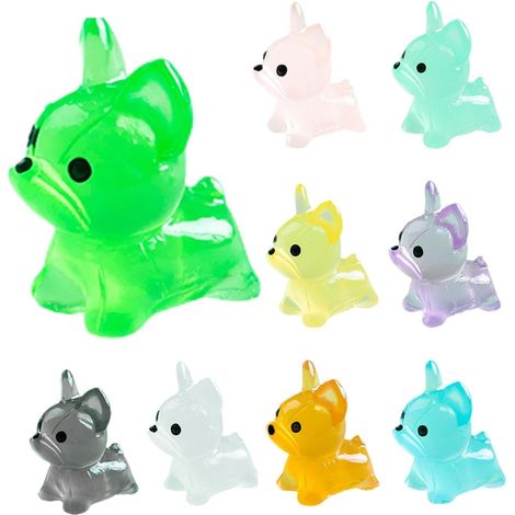 Lot de 9 figurines de chiens miniatures génériques, adorables mammifères miniatures (1/5)