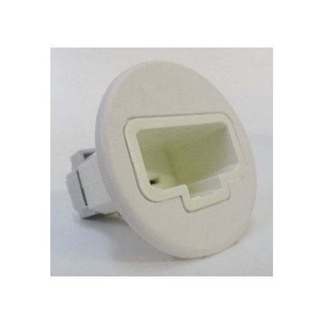 Couvercle de finition blanc Ø 48mm avec dispositif DCL femelle pour boite d'applique SIB ADR P01048